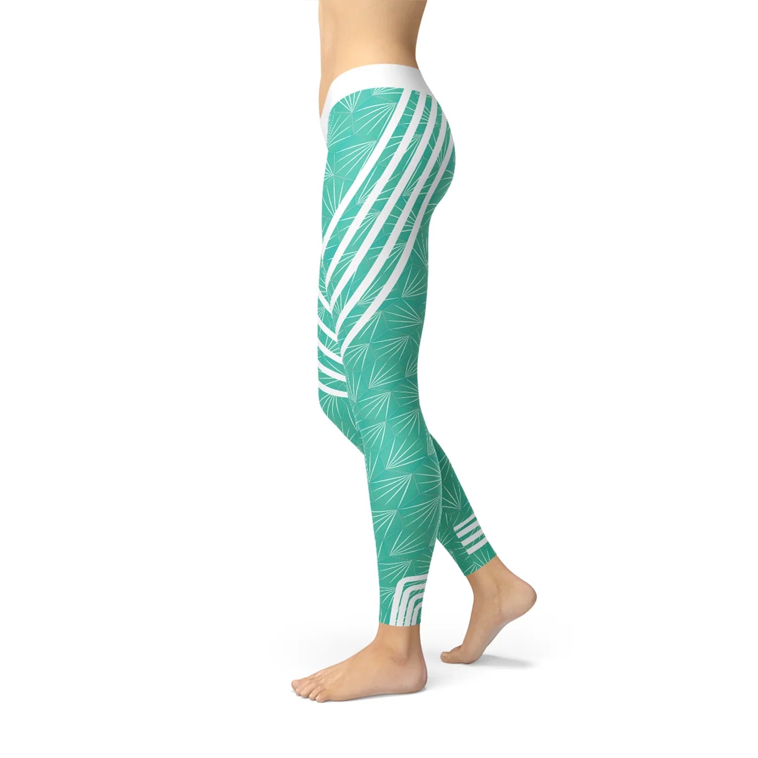 Turquoise Sports Leggings - Which Mark