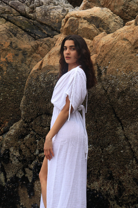 Boho Cotton Slit Summer Maxi Dress - Which Mark