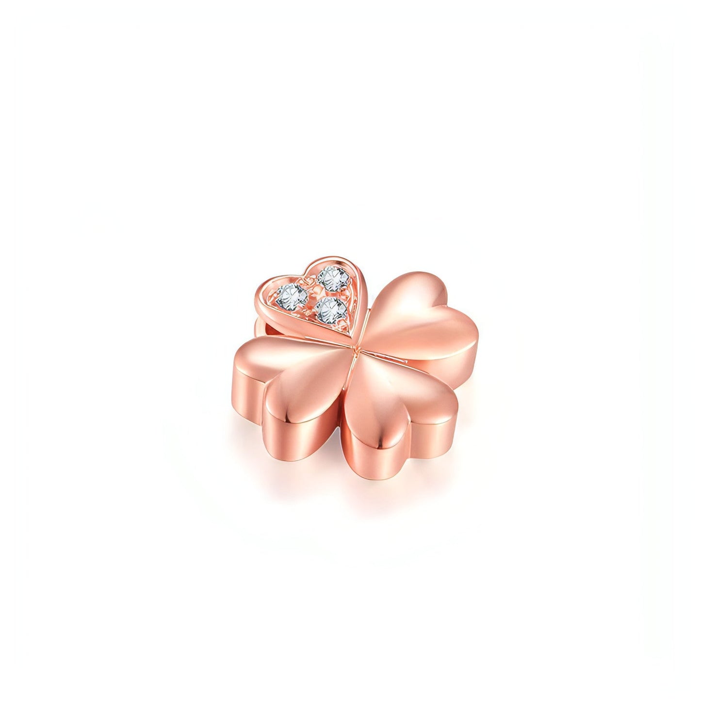 Rose Gold Clover Diamond Pendant Necklace - Which Mark
