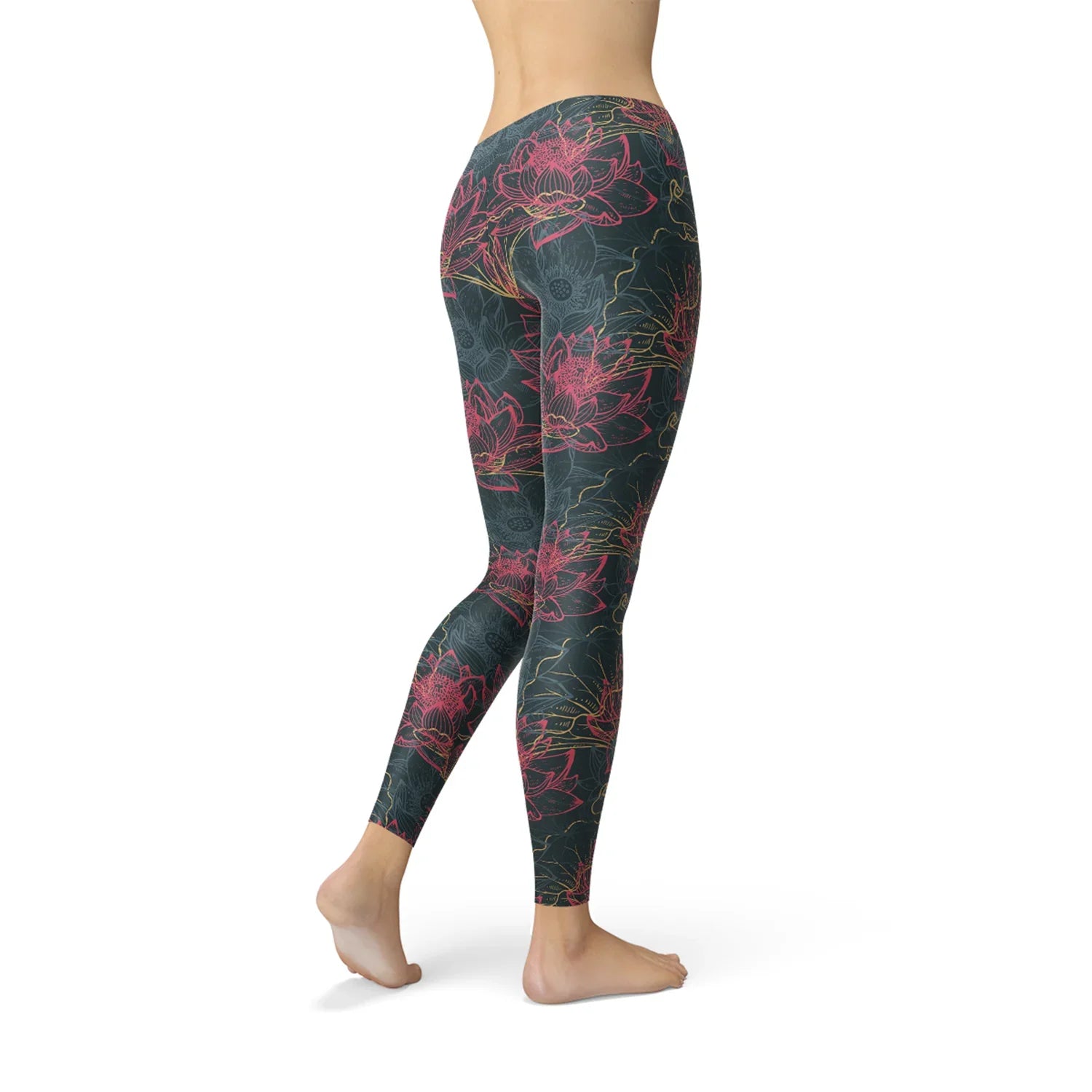 Womens Floral Lotus Leggings - Which Mark