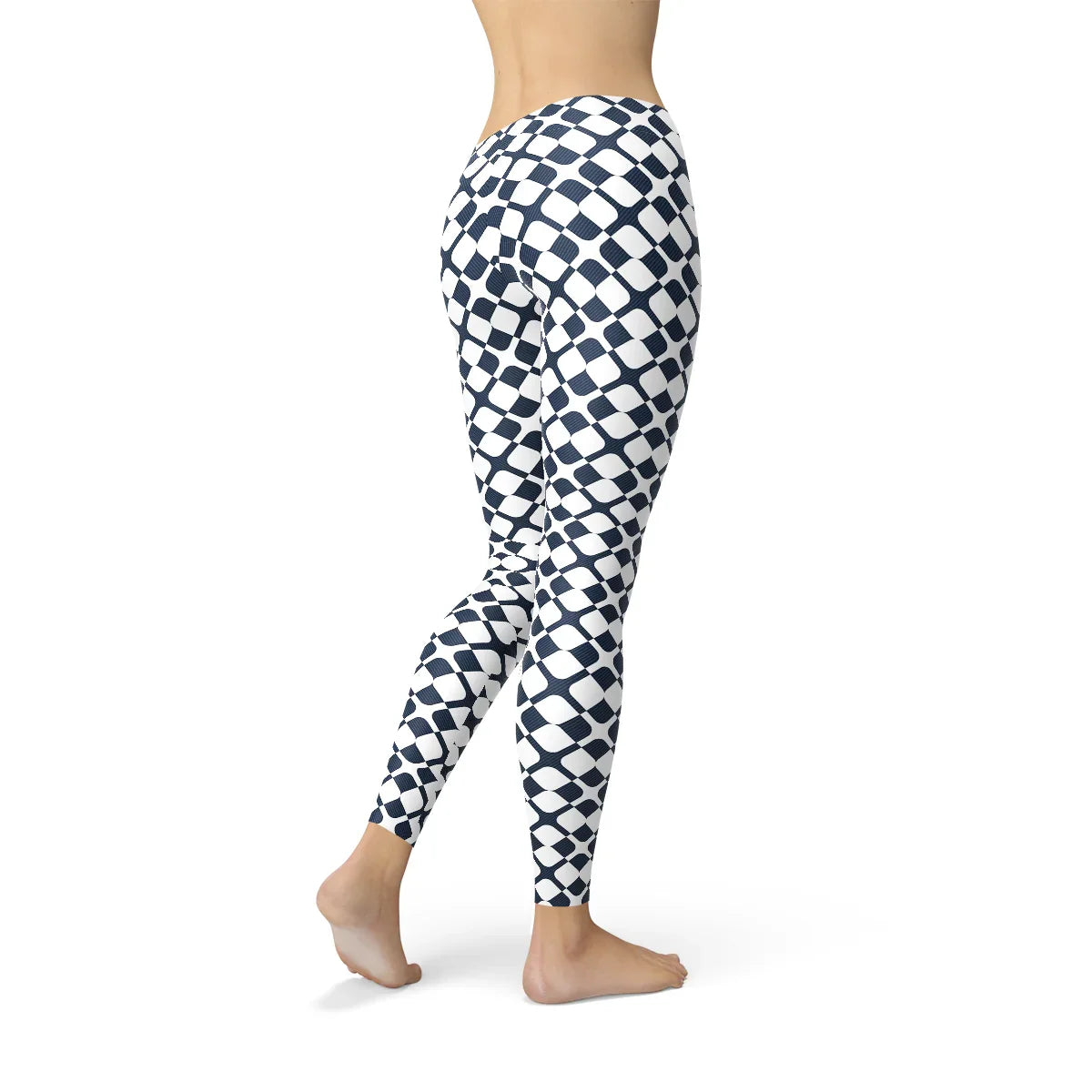 Womens Geometric Blue Tile Leggings - Which Mark