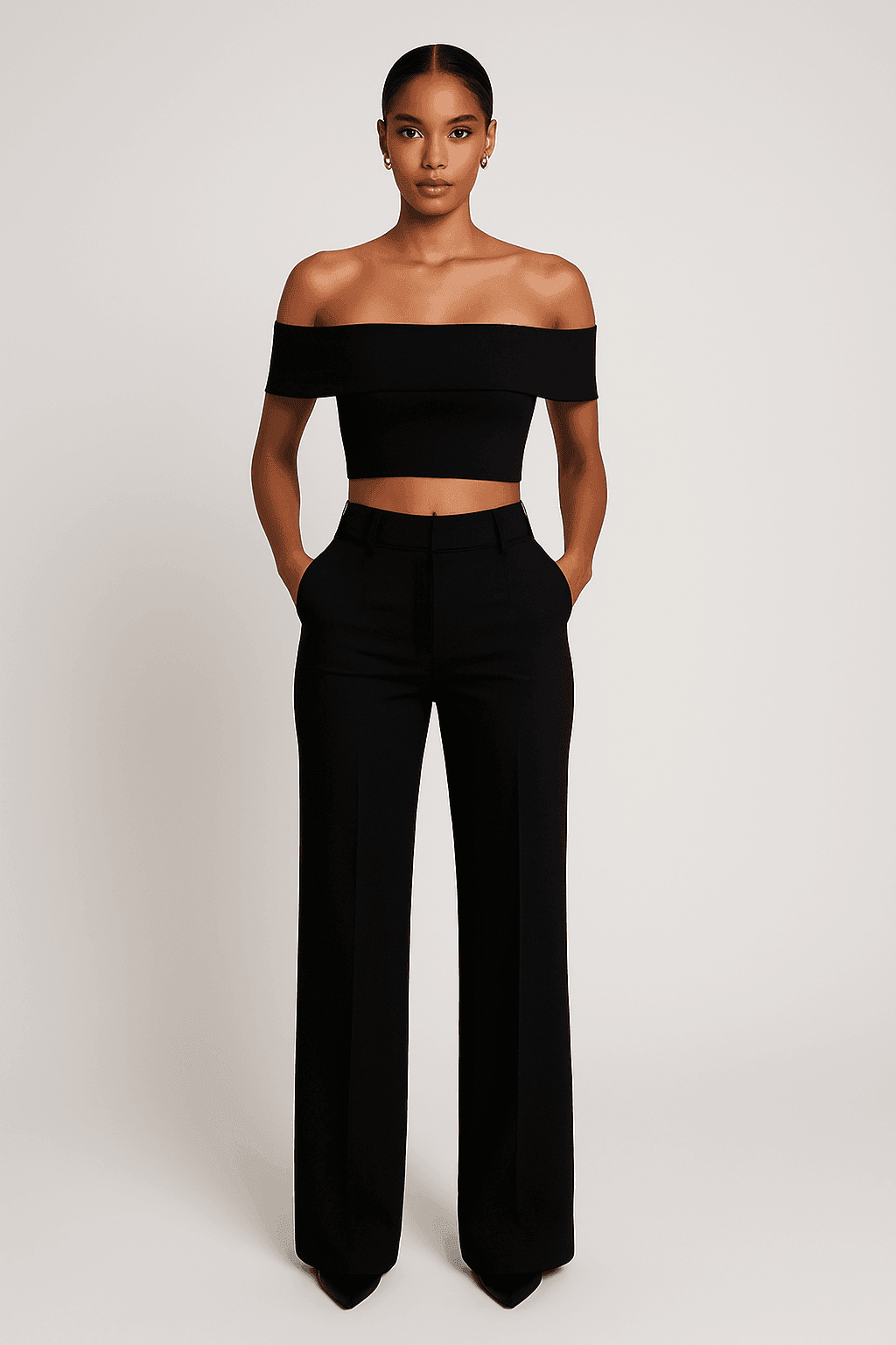 FlexiChic™ – Wide Leg Pants & Crop Top Two-Piece Set - Which Mark