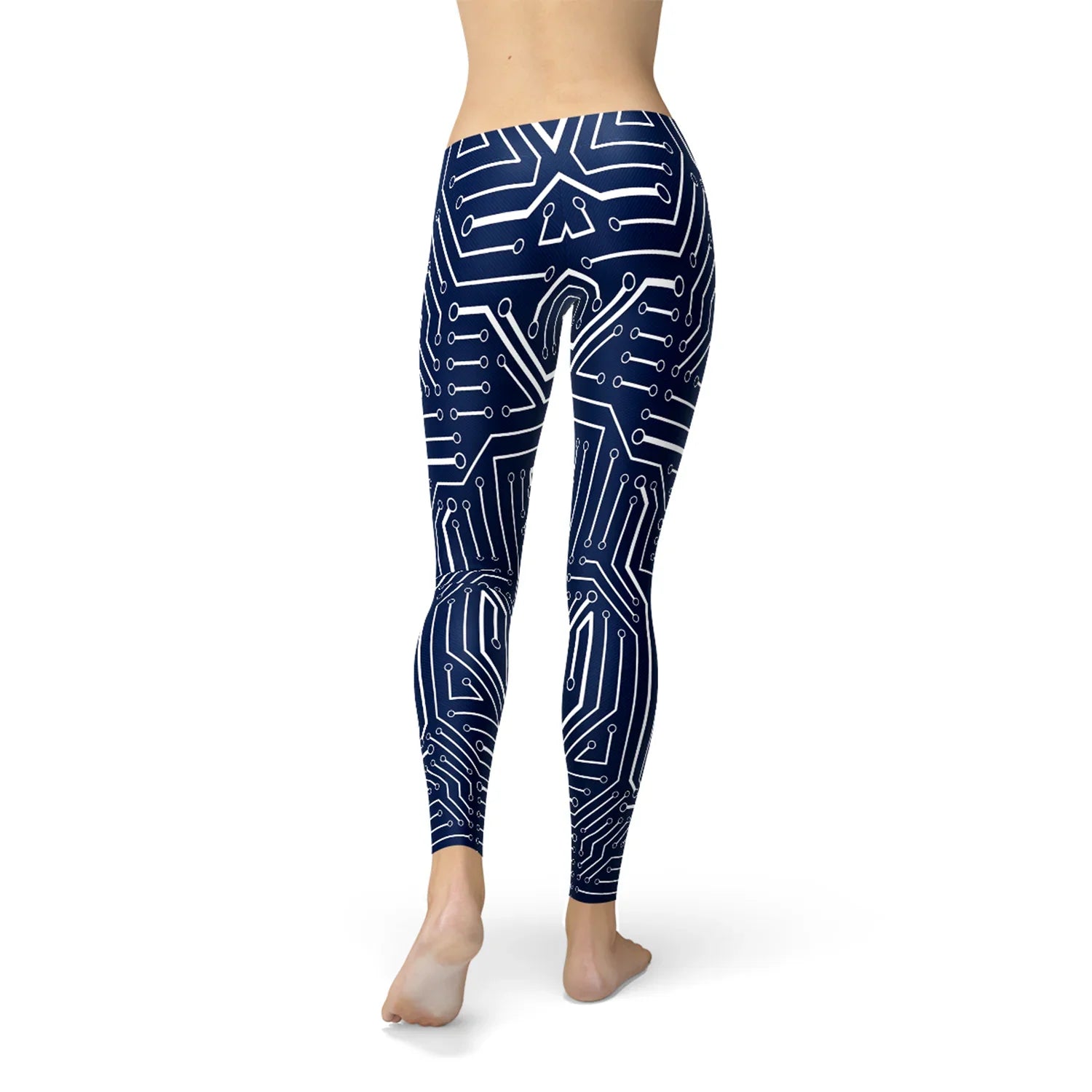 Womens Navy Blue Circuit Leggings - Which Mark