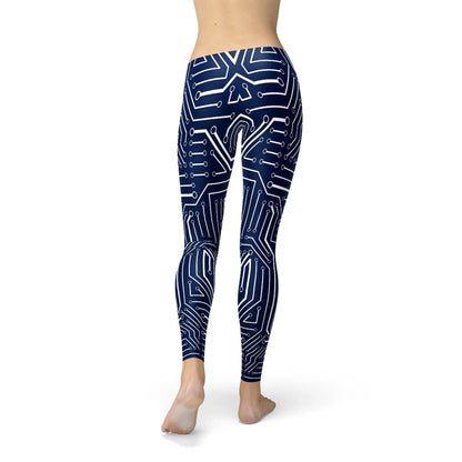 Womens Navy Blue Circuit Leggings - Which Mark
