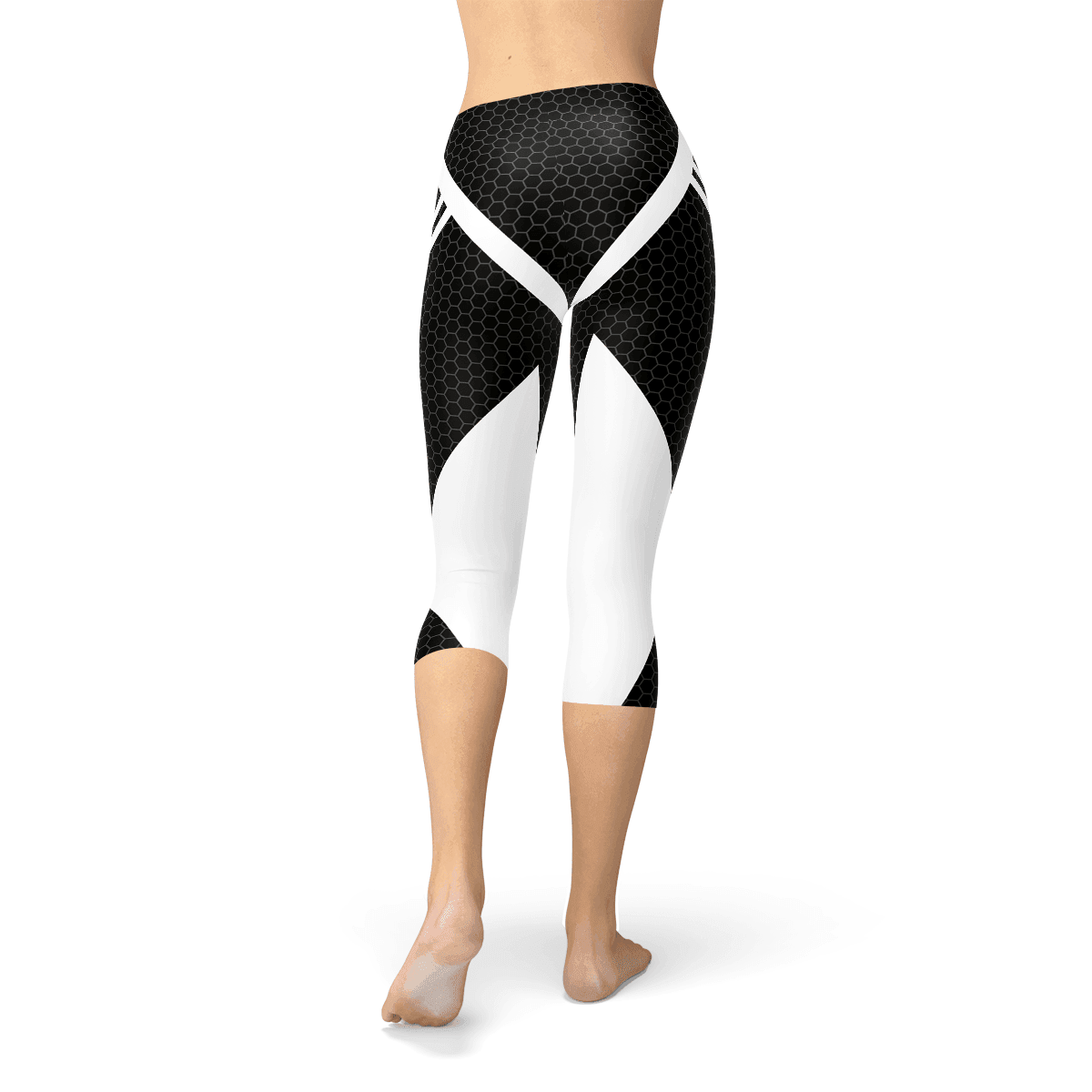 Womens Black Venom Capri Leggings - Which Mark