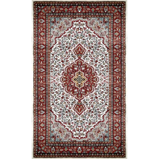 3ft×5ft Hand Knotted Persian Carpet White - Which Mark