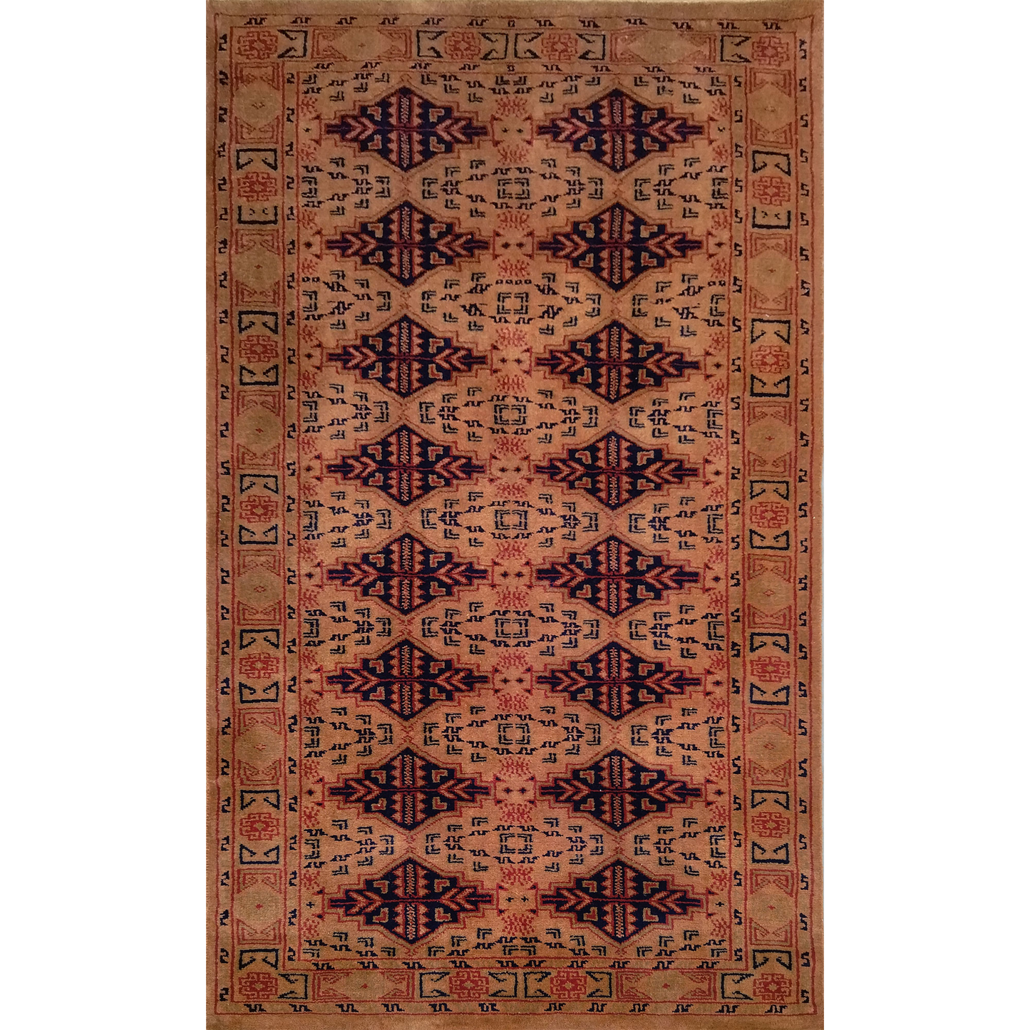 Hand Knotted Woolen Carpet Camel Tribal 3×5 Feet Antique - Which Mark