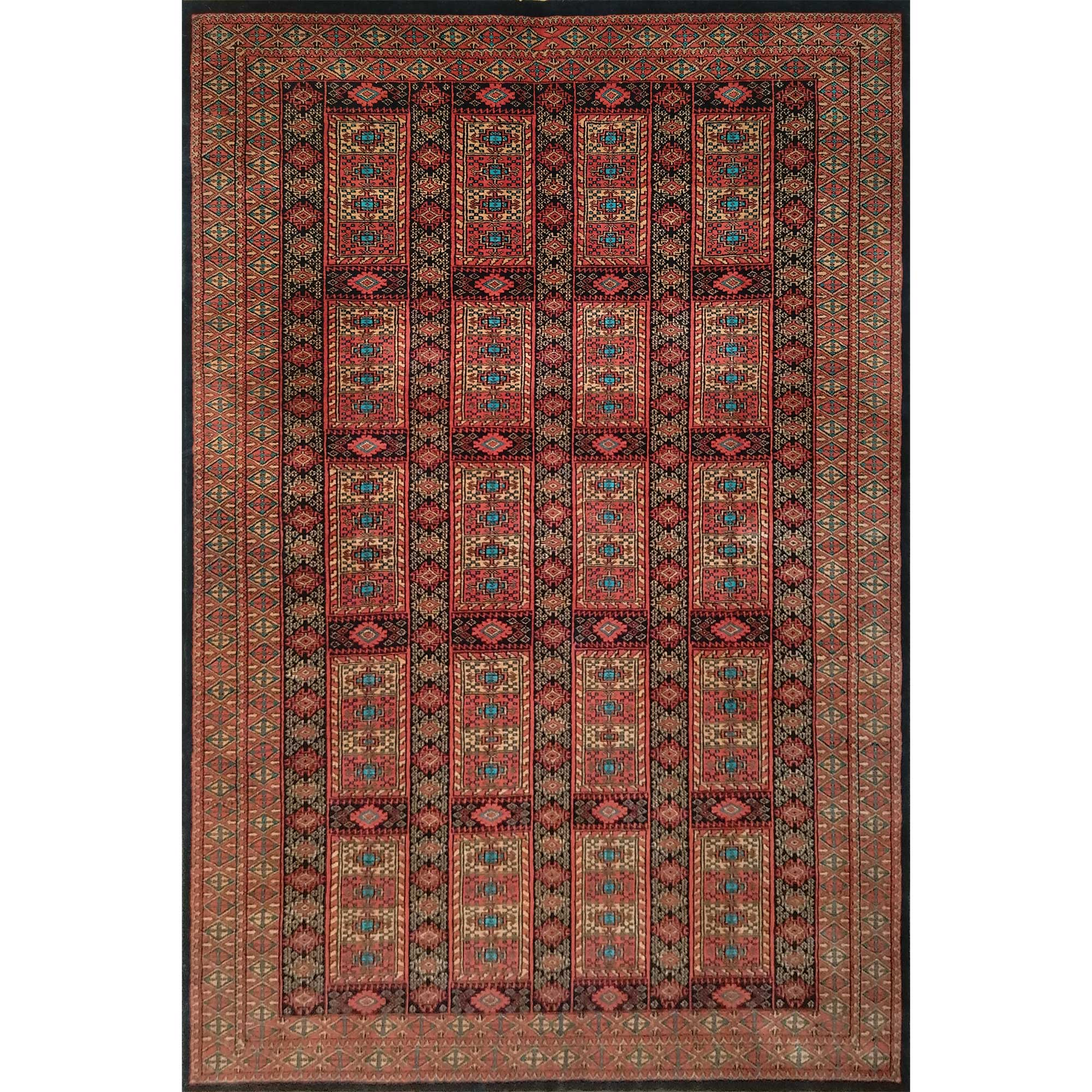 6×9 Feet Hand Knotted Wool Carpet Black & Brown - Which Mark