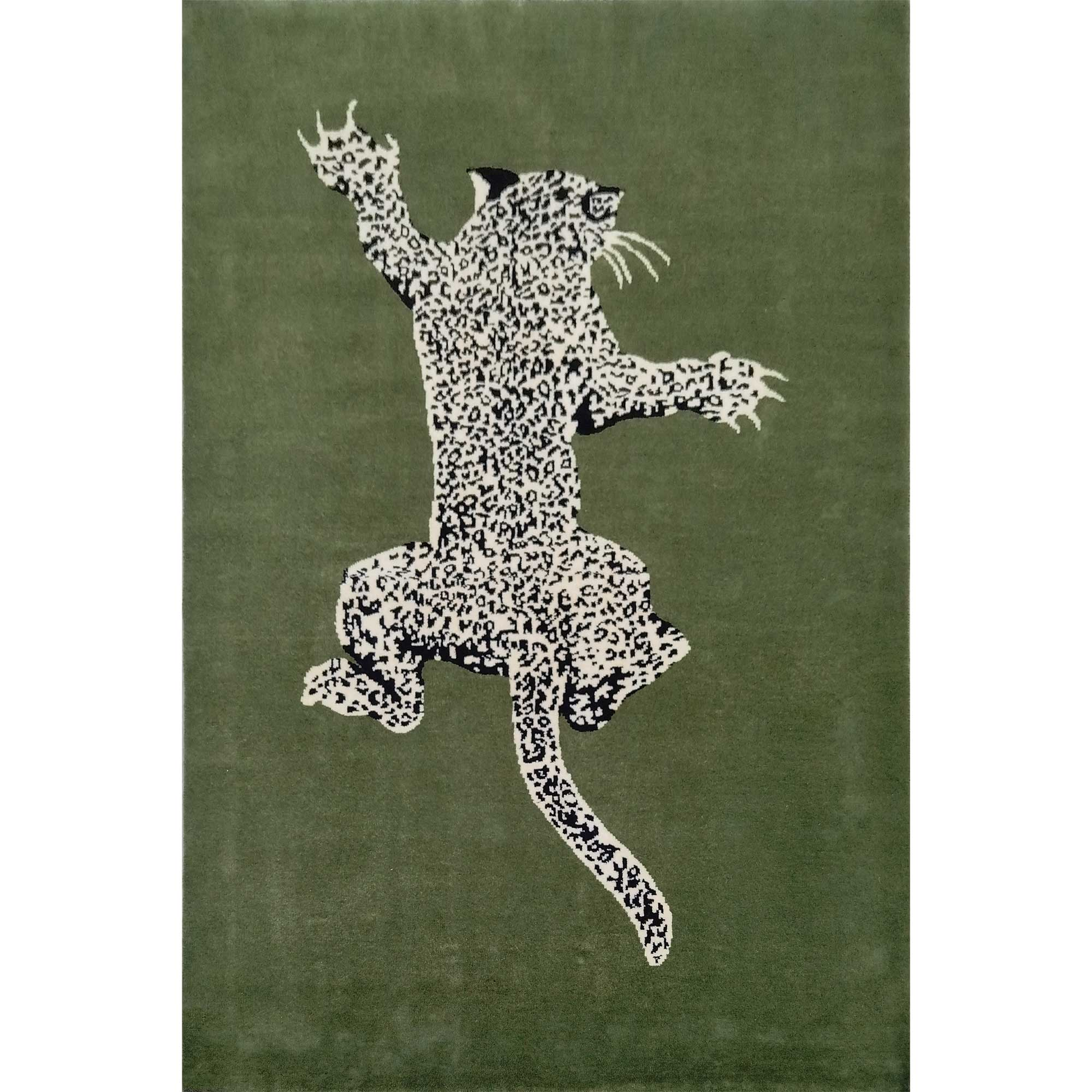 Climbing Leopard Carpet 4×6 Feet GREEN - Which Mark