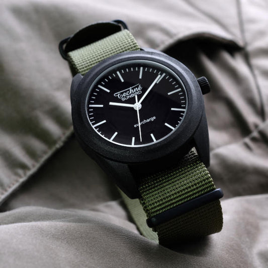 38.0mm solar ranger watch with nylon 6 strap in olive drab colour - Which Mark