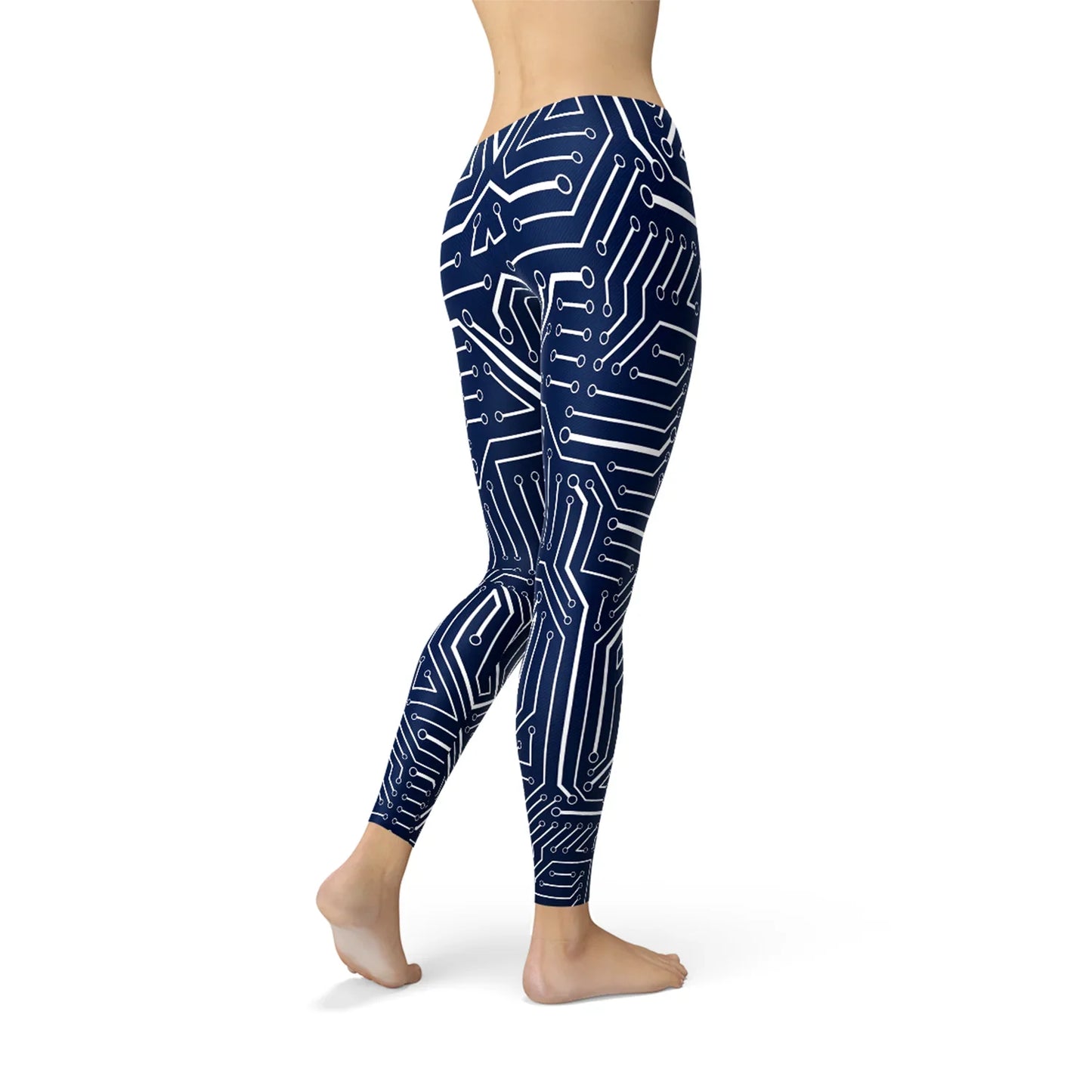 Womens Navy Blue Circuit Leggings - Which Mark
