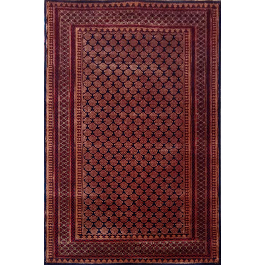 4×6 Feet Black Hand Knotted Wool Carpet Lichi - Which Mark