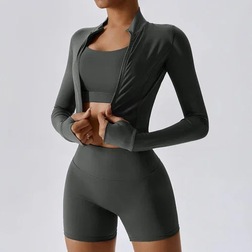 A1. Outdoor Sports Skinny Yoga Clothes Suit Nude Feel Women (Leggings) - Which Mark