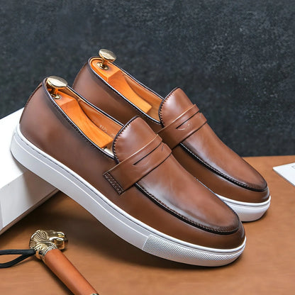 Plus Size Board Shoes Male Business Casual Leather Shoes Men - Which Mark