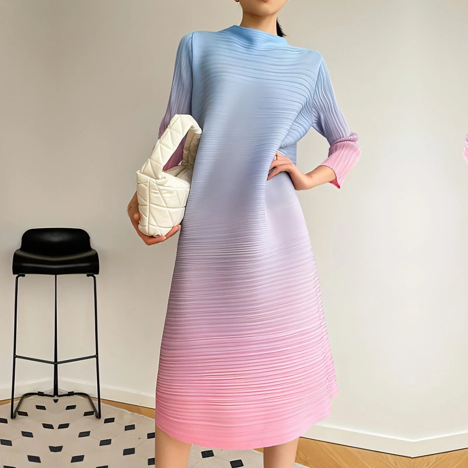 Pleated Plus Size Dress Women - Which Mark