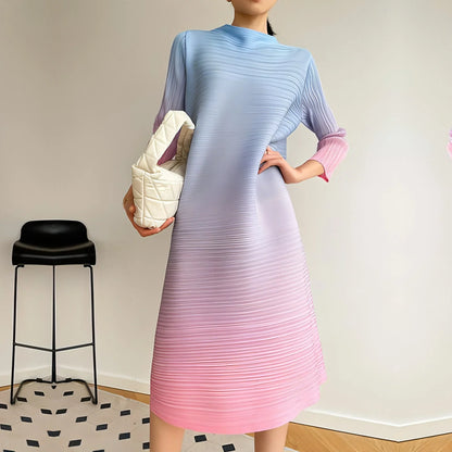 Pleated Plus Size Dress Women - Which Mark