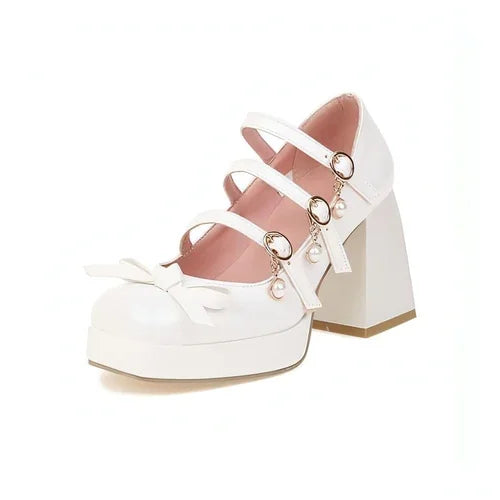Cute Round Toe Single Shoe Bow Student Shoes - Which Mark