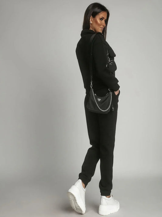 Warm women's set katana sweatpants black FI760 - Which Mark