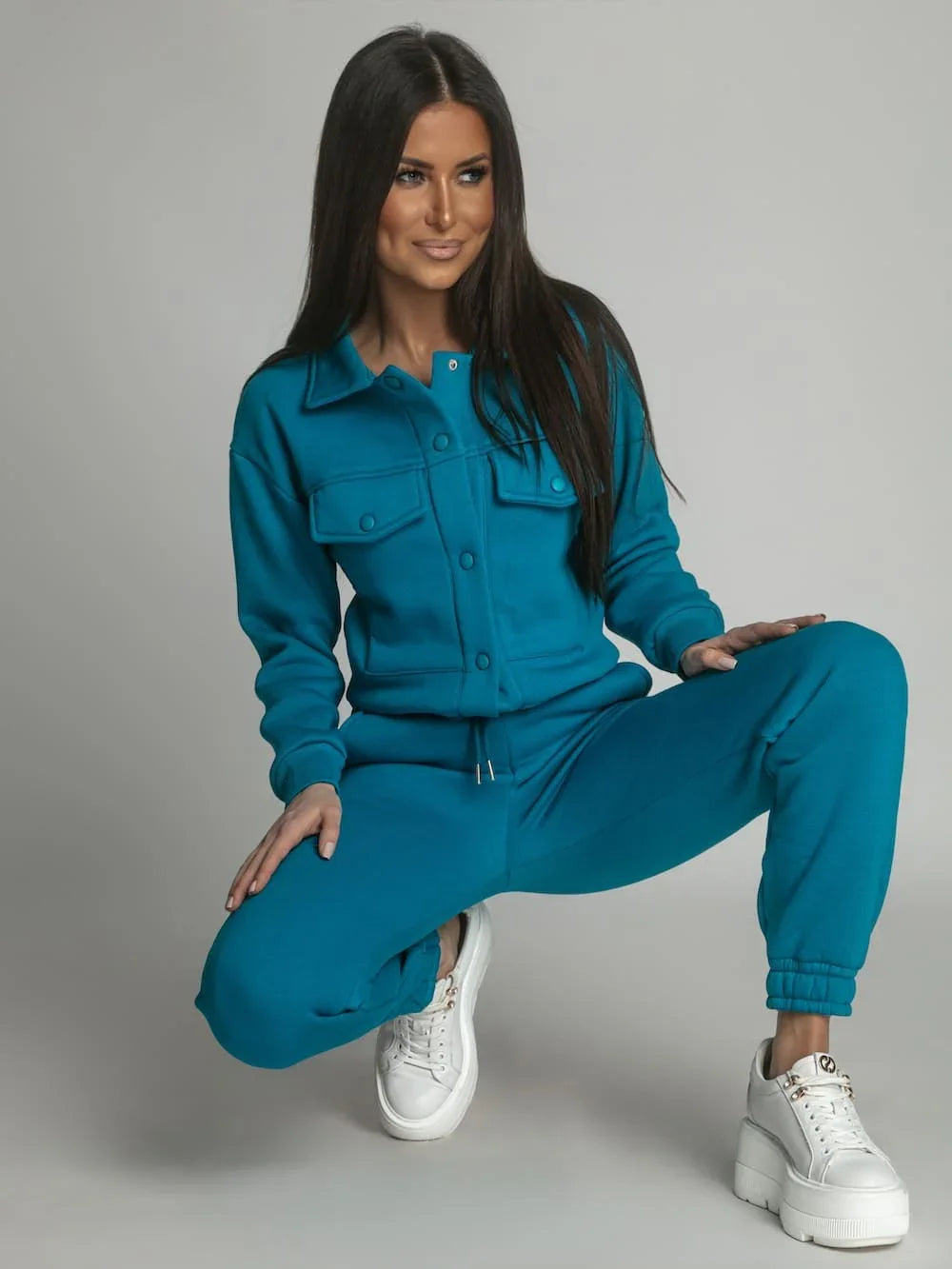 Warm women's set katana sweatpants turquoise FI760 - Which Mark