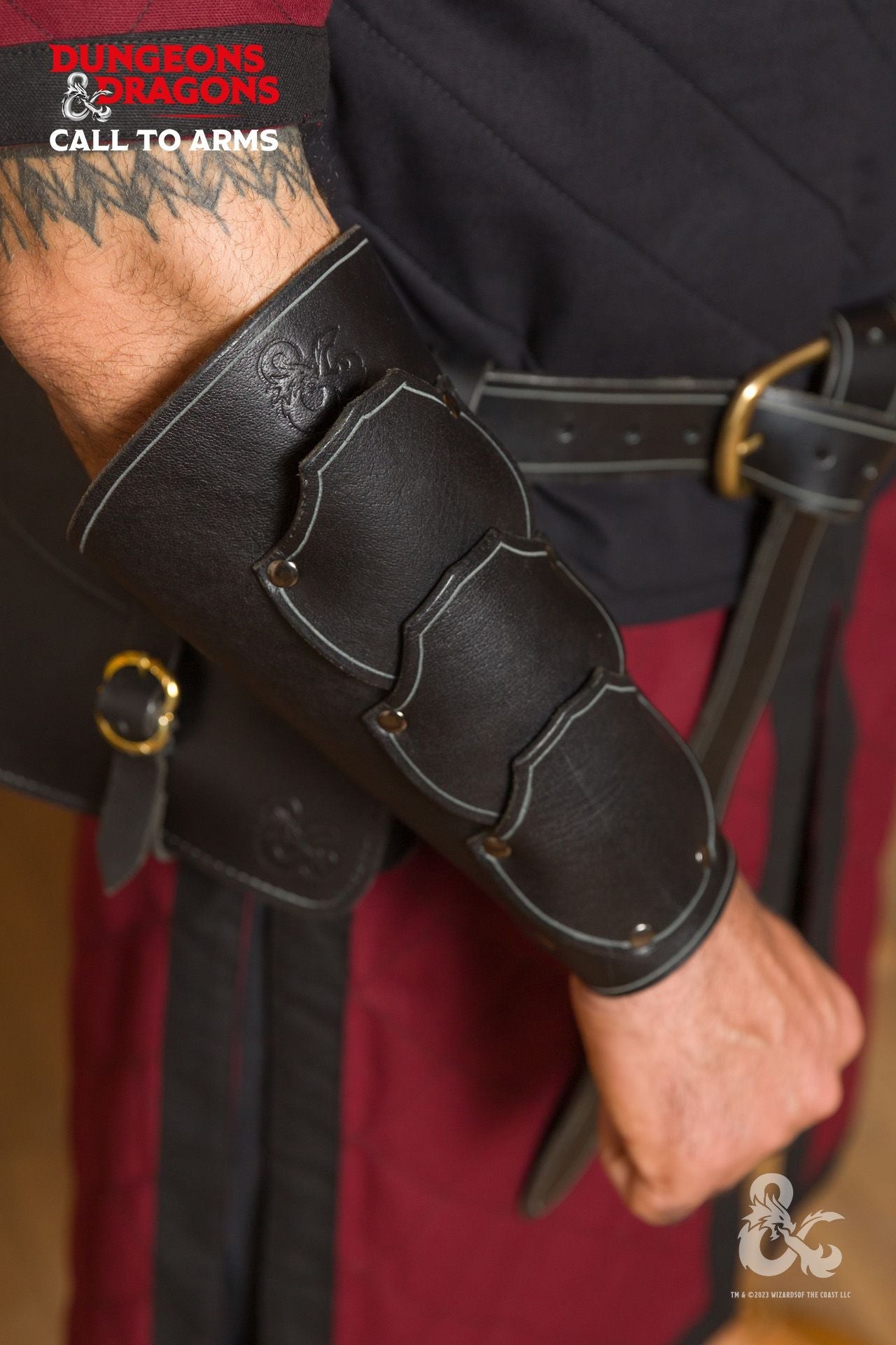 Dungeons & Dragons Fighter Leather Bracers Black - Which Mark