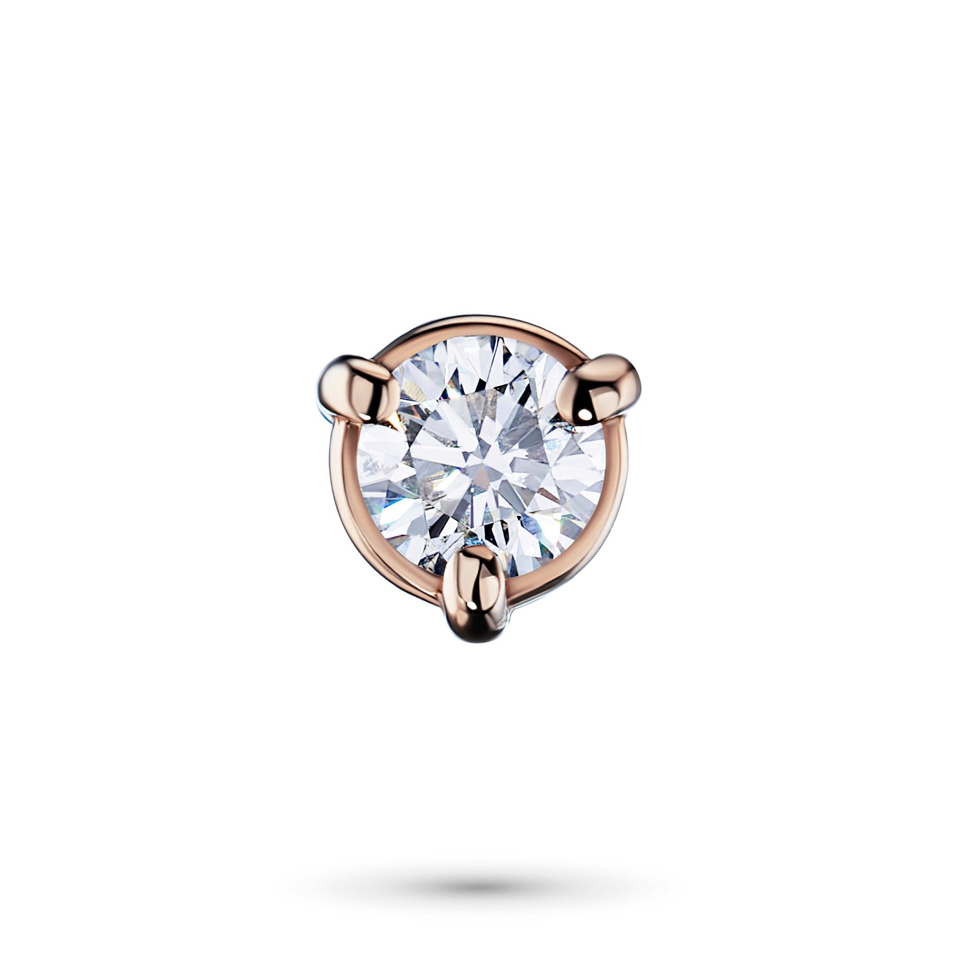 14K Rose Gold Pendant with 1 Round-Cut Lab-Created Diamond 0.565 CT.TW - Which Mark