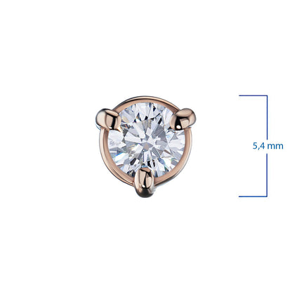 14K Rose Gold Pendant with 1 Round-Cut Lab-Created Diamond 0.565 CT.TW - Which Mark