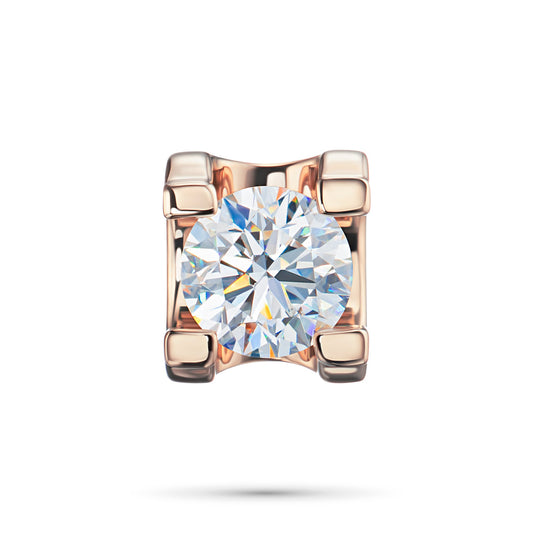 14K Rose Gold Pendant with 1 Round-Cut Lab-Created Diamond 0.792 CT.TW - Which Mark