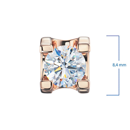 14K Rose Gold Pendant with 1 Round-Cut Lab-Created Diamond 0.792 CT.TW - Which Mark