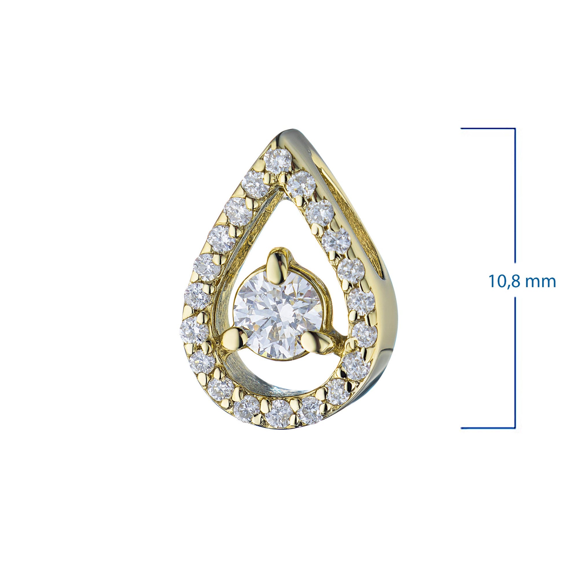 14K Yellow Gold Pendant with 21 Round-Cut Lab-Created Diamonds 0.363 - Which Mark