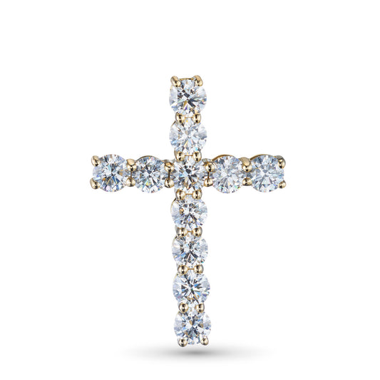 14K Yellow Gold Pendant with 11 Round-Cut Lab-Created Diamonds 2.81 - Which Mark