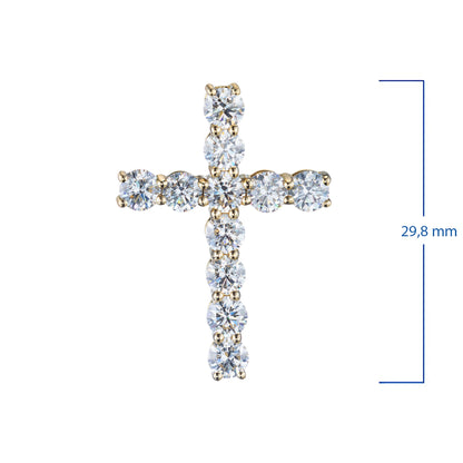 14K Yellow Gold Pendant with 11 Round-Cut Lab-Created Diamonds 2.81 - Which Mark