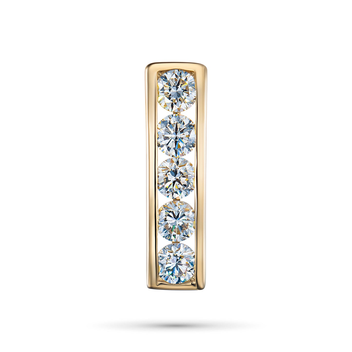 Yellow Gold Pendant with 5 Round-Cut Lab-Created Diamonds 0.646 CT.TW - Which Mark