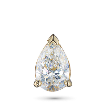 Yellow Gold Pendant with 1 Pear-Cut Lab-Created Diamond 1.01 CT.TW - Which Mark
