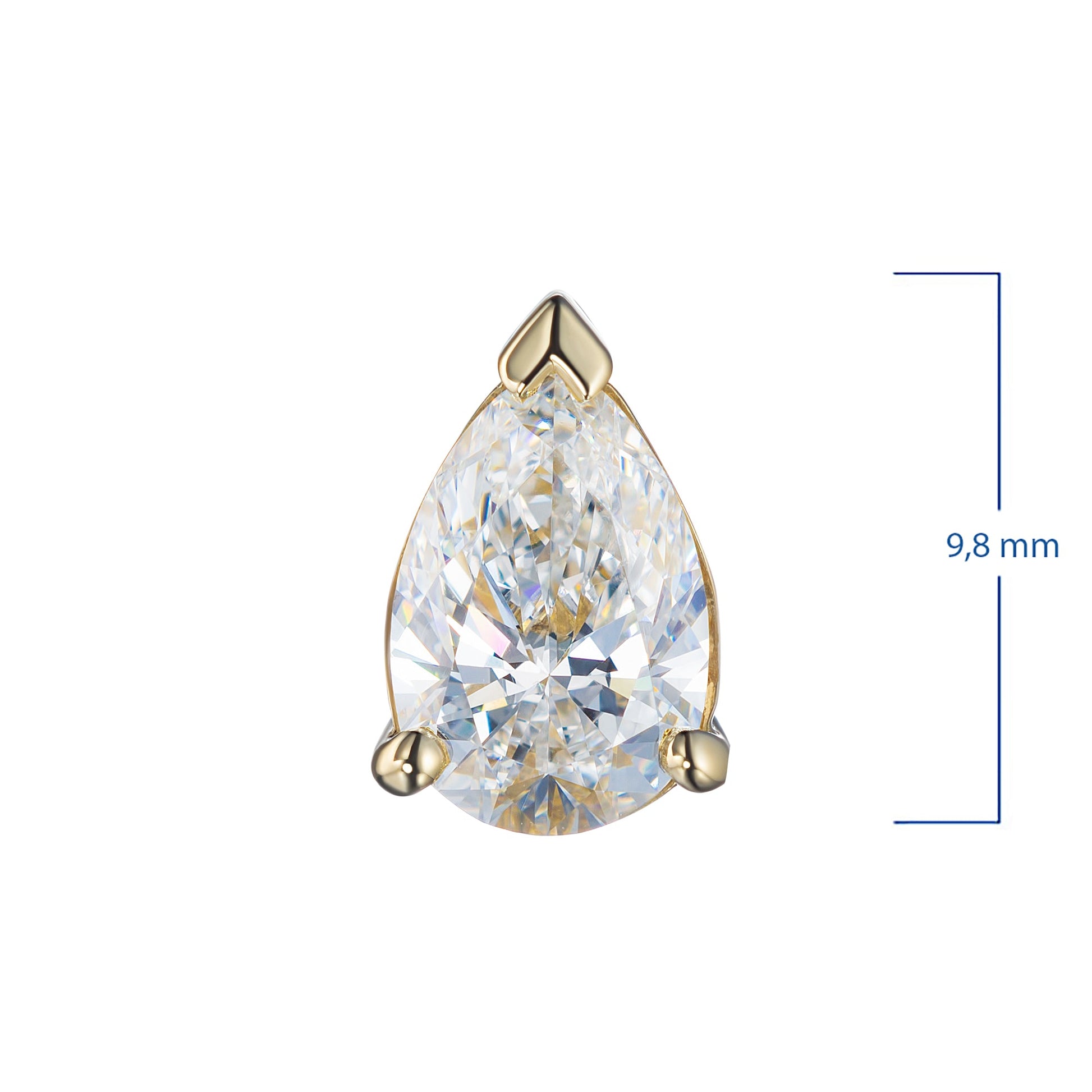Yellow Gold Pendant with 1 Pear-Cut Lab-Created Diamond 1.01 CT.TW - Which Mark