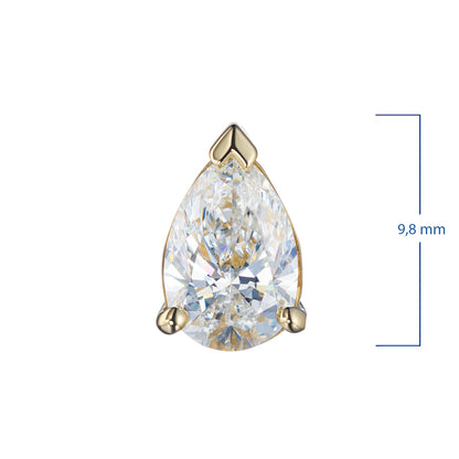 Yellow Gold Pendant with 1 Pear-Cut Lab-Created Diamond 1.01 CT.TW - Which Mark