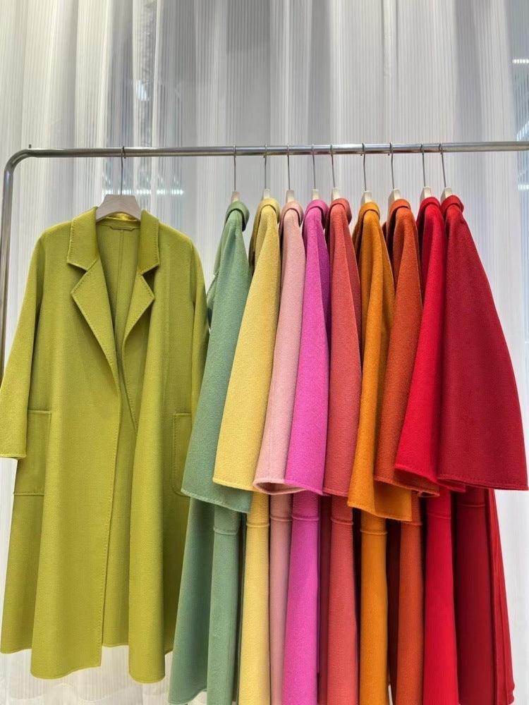 Water Ripple Cashmere Women's Long Reversible Coat – Luxury & - Which Mark