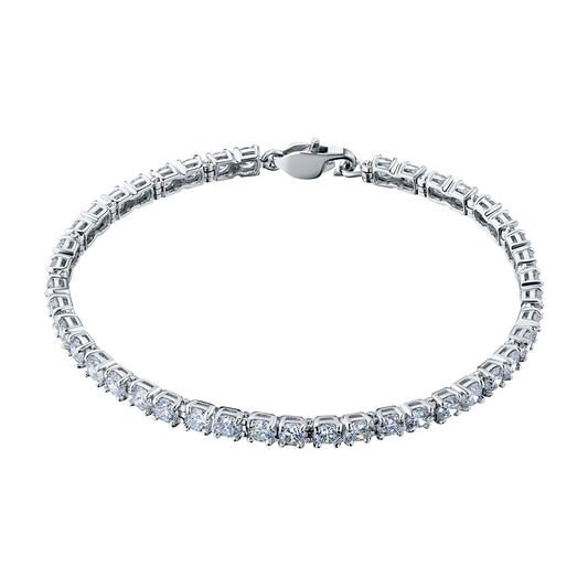 14K White Gold Bracelet with 38 Round-Cut Lab-Created Diamonds 5.27 - Which Mark