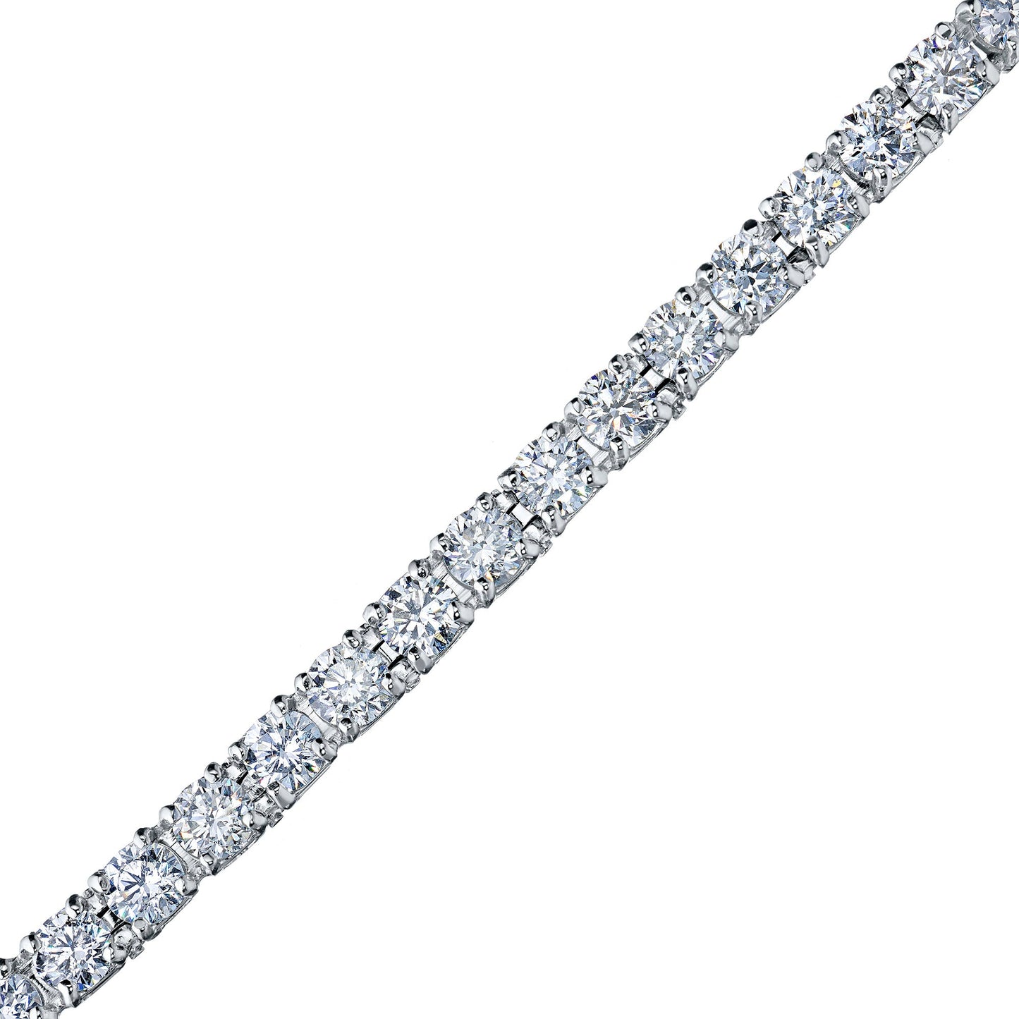 14K White Gold Bracelet with 38 Round-Cut Lab-Created Diamonds 5.27 - Which Mark