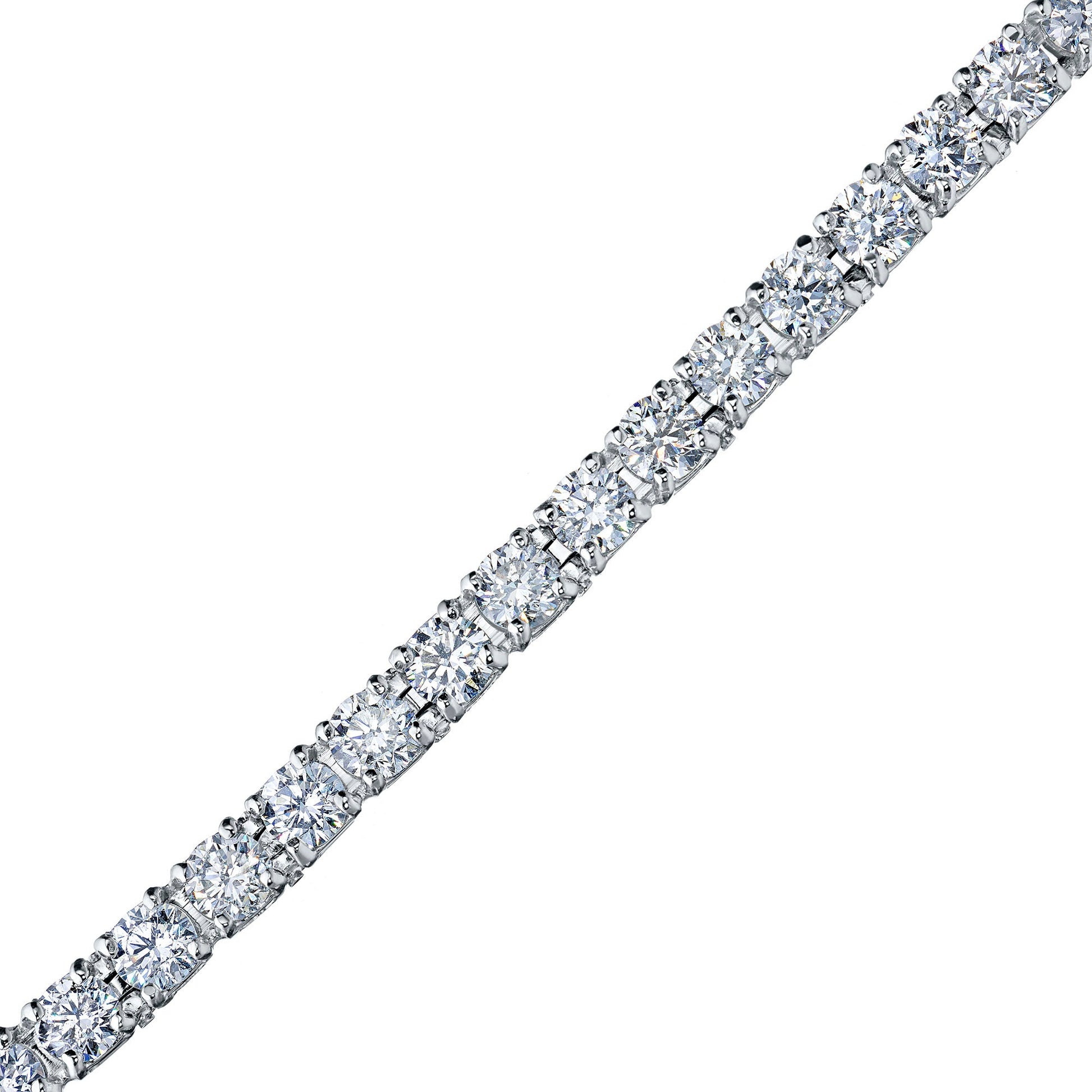 14K White Gold Bracelet with 38 Round-Cut Lab-Created Diamonds 5.27 - Which Mark