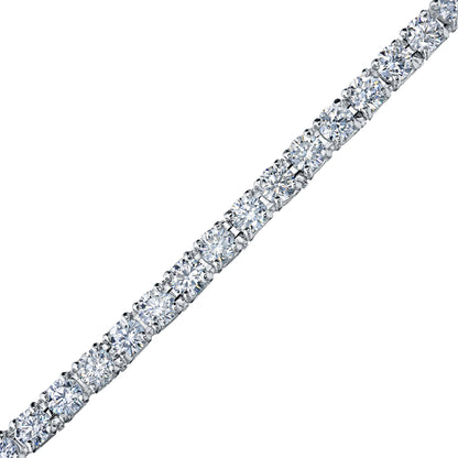 14K White Gold Bracelet with 38 Round-Cut Lab-Created Diamonds 5.27 - Which Mark