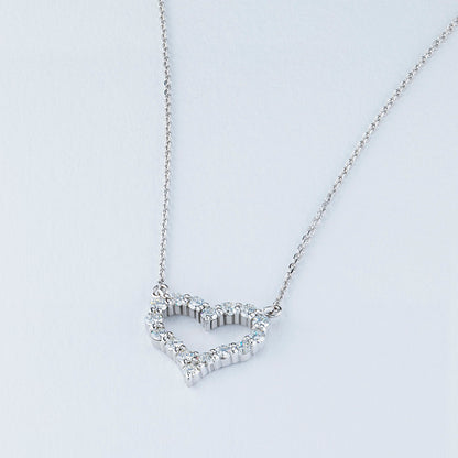 Sterling Silver Necklace with 16 Round-Cut Lab-Created Diamonds 0.623 - Which Mark