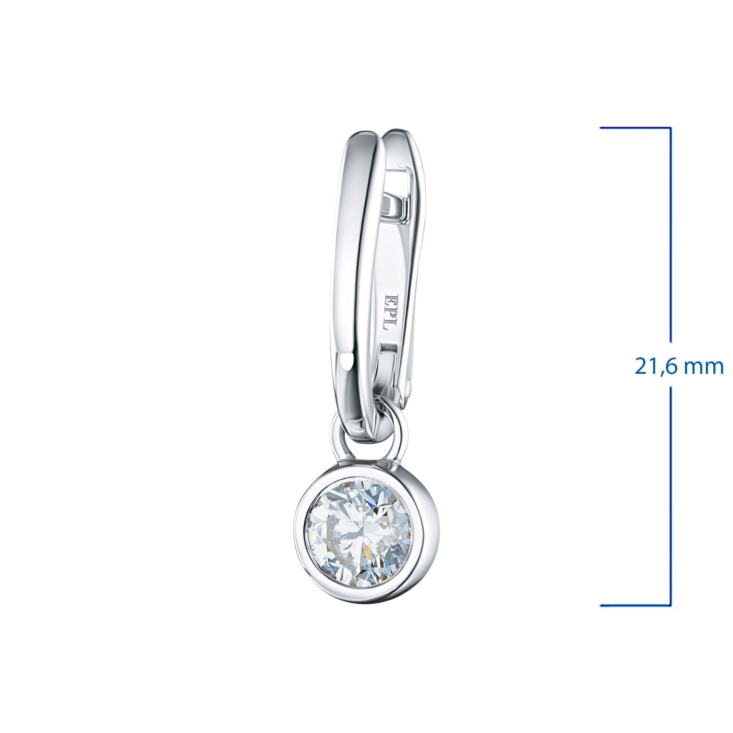 14K White Gold Earrings with 2 Round-Cut Lab-Created Diamonds 0.91 - Which Mark