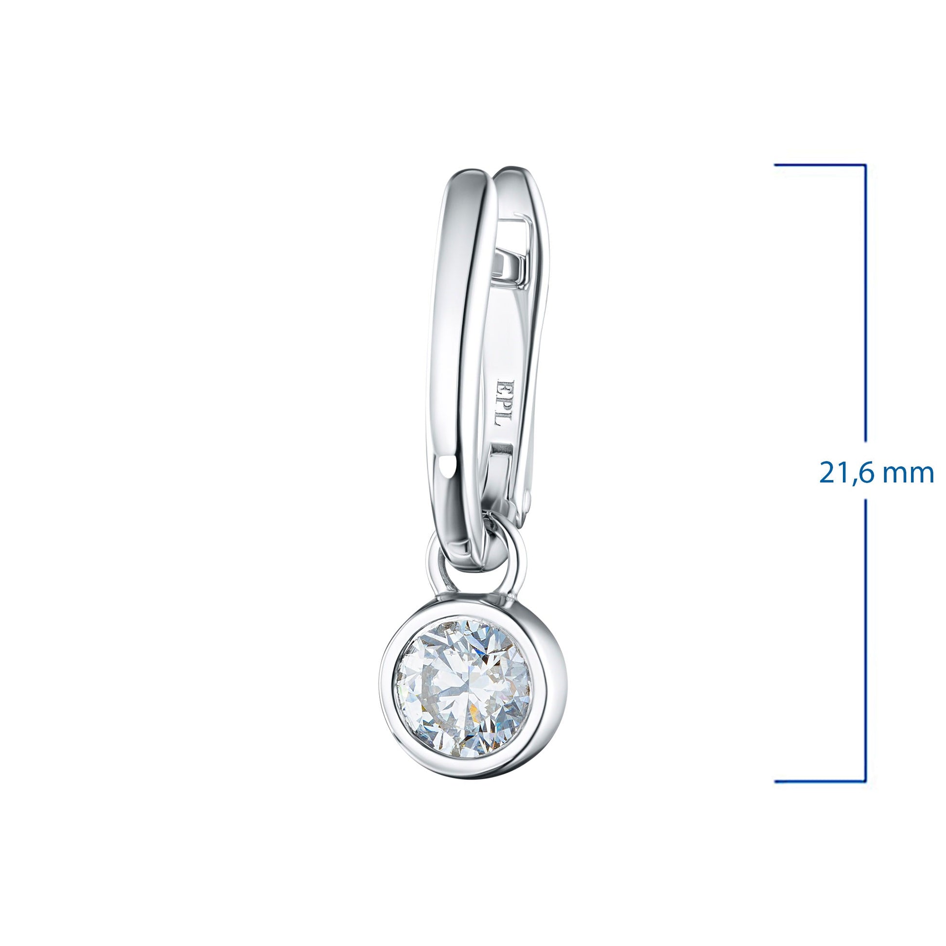 14K White Gold Earrings with 2 Round-Cut Lab-Created Diamonds 0.91 - Which Mark