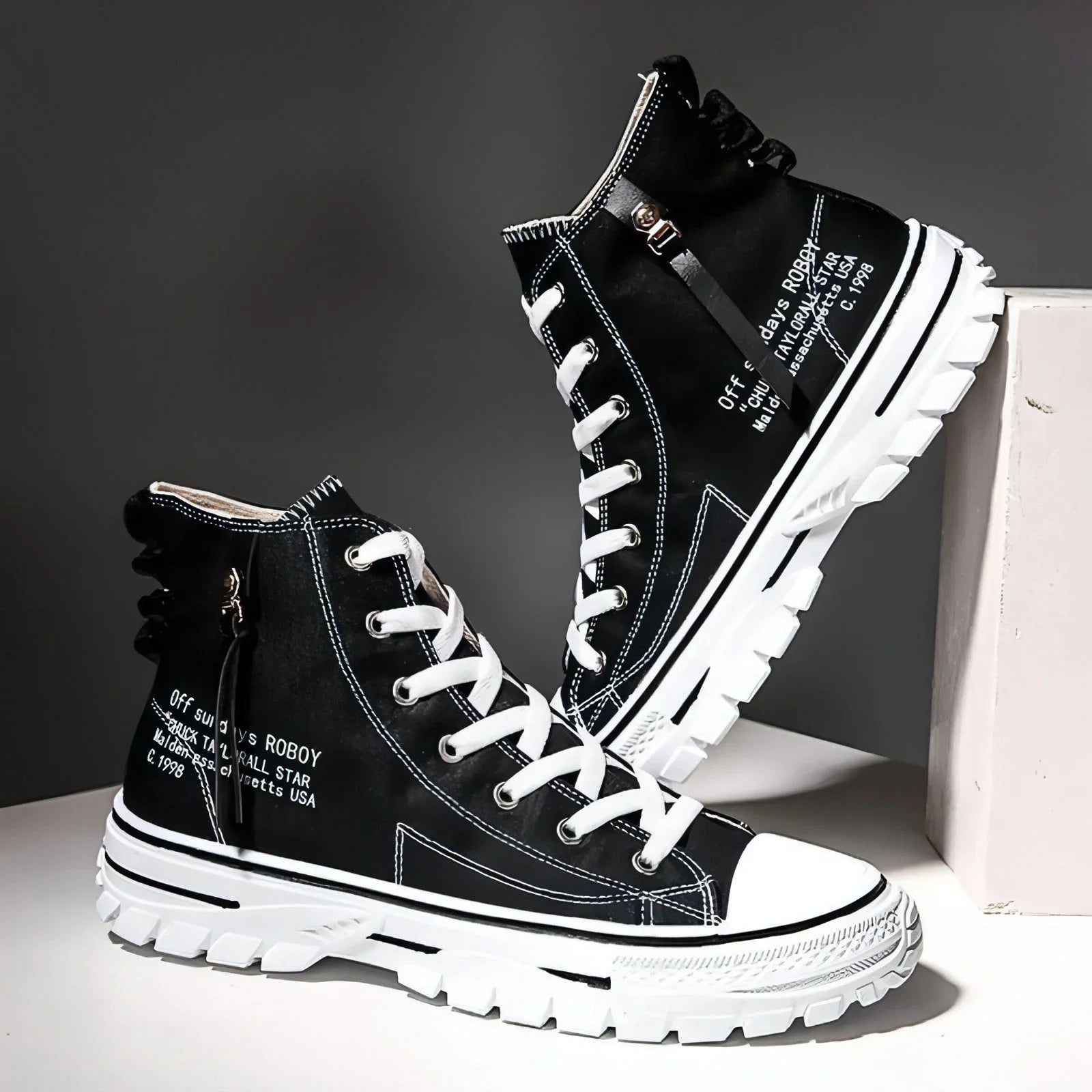 STARKE - Canvas Shoes, Breathable Thick Sole, Board Shoes, Gaobang - Which Mark