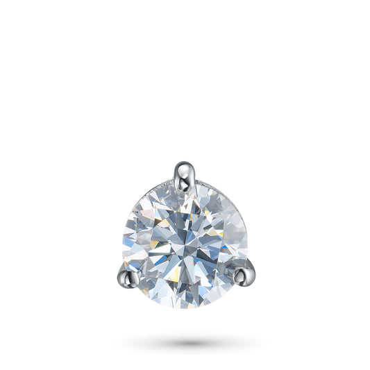 14K White Gold Pendant with 1 Round-Cut Lab-Created Diamond 1.175 - Which Mark