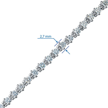 14K White Gold Bracelet with 58 Round-Cut Lab-Created Diamonds 2.022 - Which Mark