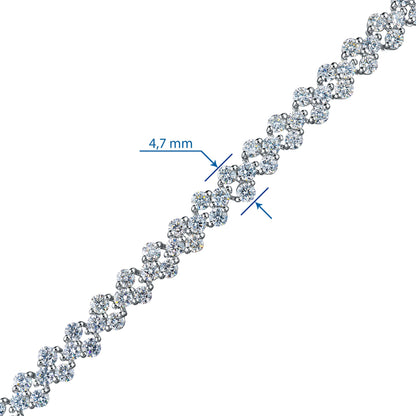 14K White Gold Bracelet with 124 Round-Cut Lab-Created Diamonds 4.337 - Which Mark