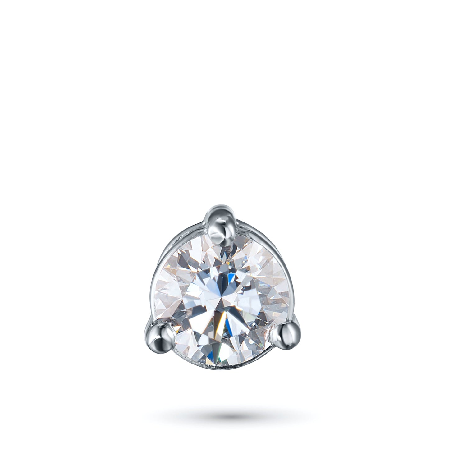 14K White Gold Pendant with 1 Round-Cut Lab-Created Diamond 0.34 CT.TW - Which Mark