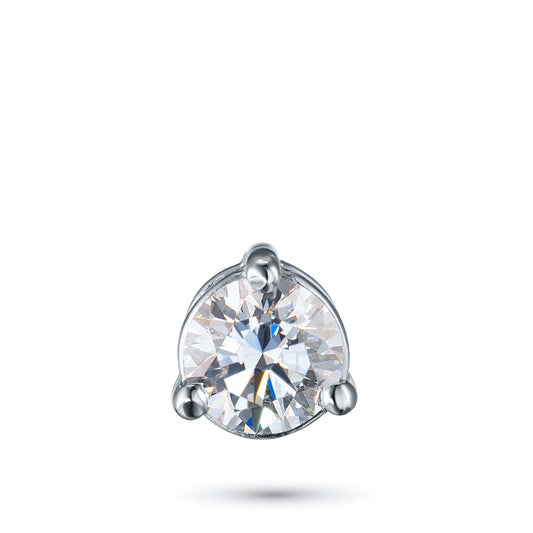 14K White Gold Pendant with 1 Round-Cut Lab-Created Diamond 0.34 CT.TW - Which Mark