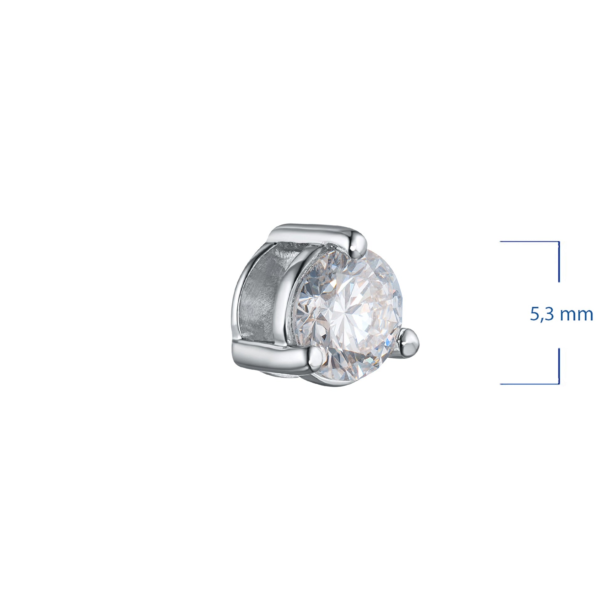 14K White Gold Pendant with 1 Round-Cut Lab-Created Diamond 0.34 CT.TW - Which Mark
